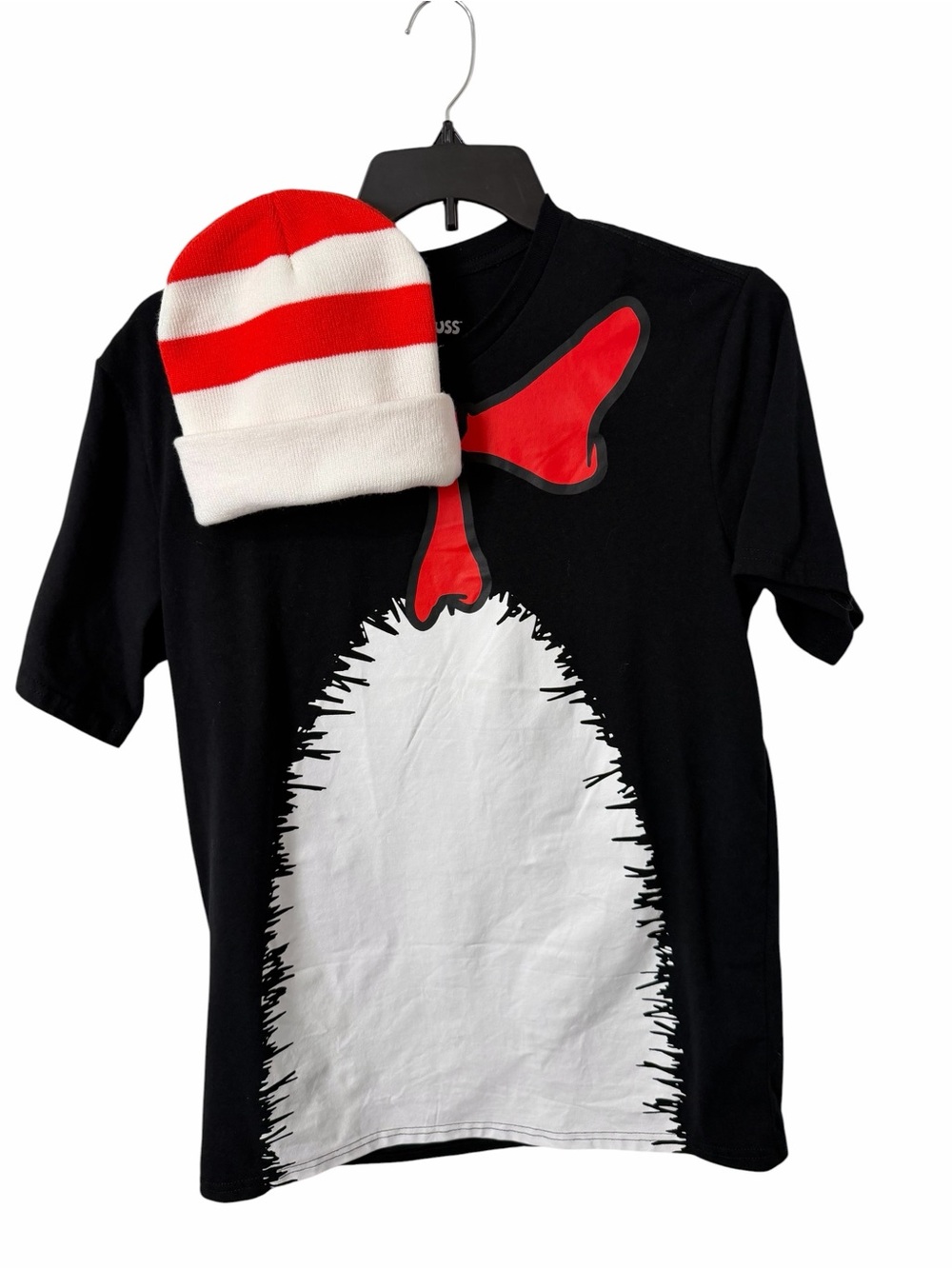 Dr Suess Men’s Cat in The Hat T-Shirt & Beanie Costume Size L